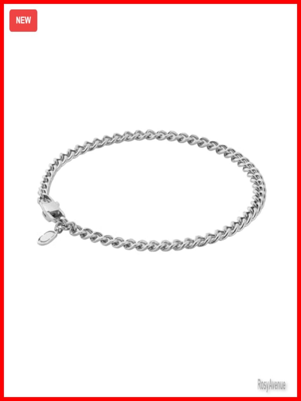 Cuban Link Bracelet 4mm Chain Hypoallergenic Waterproof Jewelry for Men